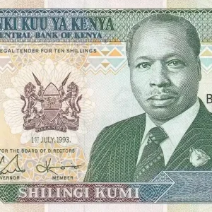 Offre Exclusive Billet Kenya 10 Shillings - Kenyatta - Armoiries - 1993 - Série BB - P.24e