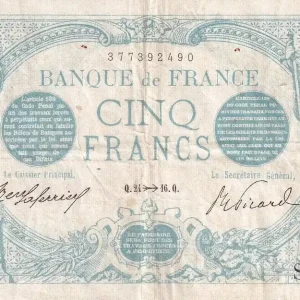 Billet France 5 Francs - Bleu - 24-11-1916 - Série S.15096 - F.02.45 Bon Plan