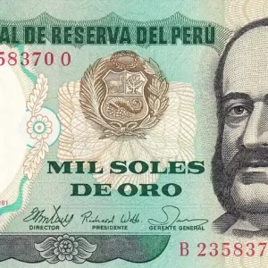 Billet Pérou 1000 Soles de Oro - Miguel Grau - Pêcheur - 1981 - Série B-O - P.122 Meilleur Prix