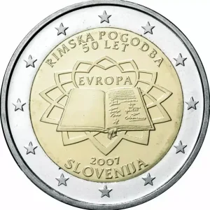 Dernière Chance Slovénie 2 Euros Commémo. SLOVENIE 2007 - Traité de Rome