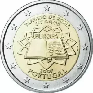 Portugal 2 Euros Commémo Traité de Rome - 2007 Meilleure Qualité