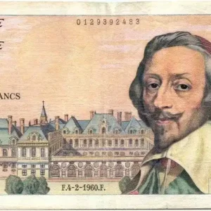 Commander Vite Billet France 10 NF Richelieu - 04-02-1960 Série T.52