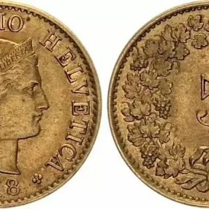 Suisse 5 Rappen Helvetia - 1918 B Populaire