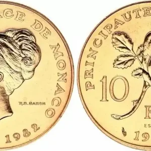 Bon Marché Monaco 10 Francs Princesse Grace - 1982 Essai Cupro-Nickel - FDC