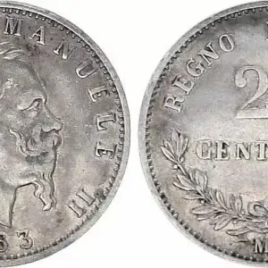 Italie 20 Centesimi Victor Emmanuel II - 1863 M BN Retour Gratuit