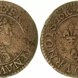 France 1 Double Tournois Tournois, Louis XIII (1610-1643) - 1616 A Paris Dernière Chance