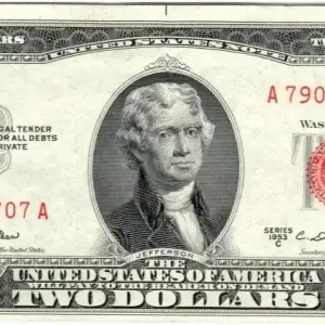 Billet USA 2 Dollars Jefferson - Monticello - 1953 C - A 79023707 A Livraison Express