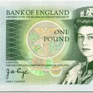 Billet Royaume-Uni 1 Pound Elisabeth II - Isaac Newton - 1980 Série C.18 Bon Marché