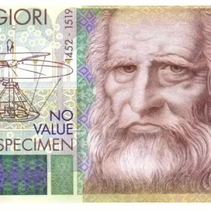 Billet Suisse 2000 Le Mont, Echantillon De la Rue Giori - Leonard de Vinci - 2000 Premium