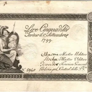 Billet Italie 50 Lire Femme casquée, portrait - 1799 - 5940 Meilleur Prix