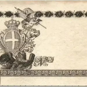 Certifié Billet Italie 50 Lire Aigle et Armoiries - 1796 - Epreuve