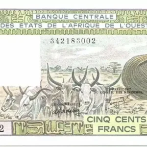 Prix Cassé Billet BCEAO 500 Francs Togo -Vieil homme, zébus - 1985 Série S.14 - 342183002