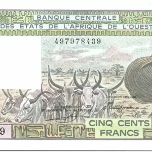 Billet BCEAO 500 Francs Togo - Vieil homme et zébus - 1989 Série Y.20 Promotion