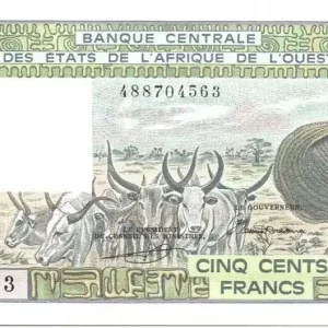 Billet BCEAO 500 Francs Mali - Veil homme et zébus - 1986 - Série O.20 Seulement Aujourd’hui