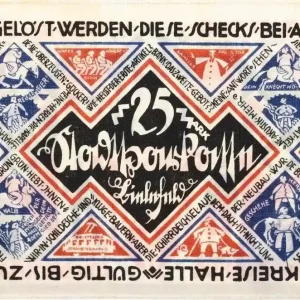 Seulement Aujourd’hui Billet Allemagne 25 Mark, Ville de Bielfeld - 15-07-1921 - Billet en soie