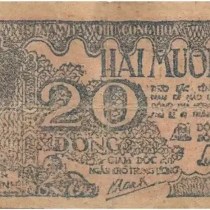 Tendance Billet Vietnam 20 Dong Ho Chi Minh - Femme assise, ouvriers - 1948