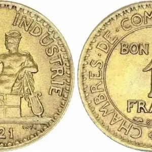 Bon Marché France 1 Franc Chambre de Commerce - 1921