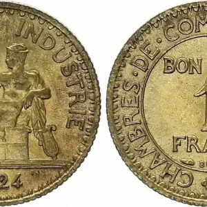 Livraison Gratuite France 1 Franc Chambre de Commerce - 1924 ouvert