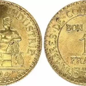 France 1 Franc Chambre de Commerce - 1924 fermé En Vogue