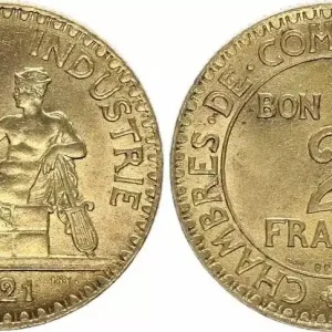 France 2 Francs Chambre de Commerce -1921 Premium