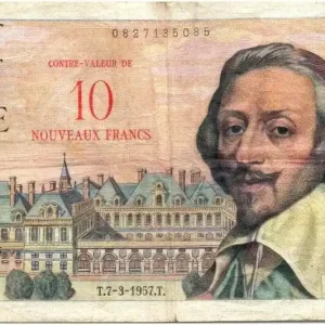Commander Maintenant Billet France 10 NF sur 1000 Francs, Richelieu - 07-03-1957 Série X.331