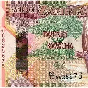 Billet Zambie New4.2015 20 Kwacha, Aigle - Antilope noir 2015 Retour Gratuit