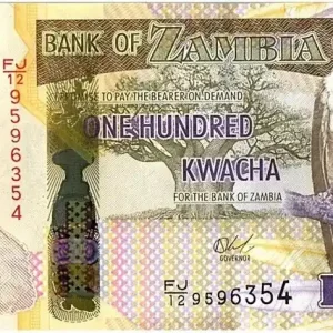 Remise Billet Zambie New5.2015 100 Kwacha, Aigle - Buffle 2015