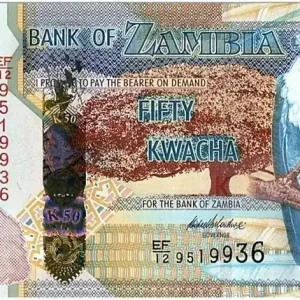 Billet Zambie 50 Kwacha Aigle - Leopard 2014 Commander Vite