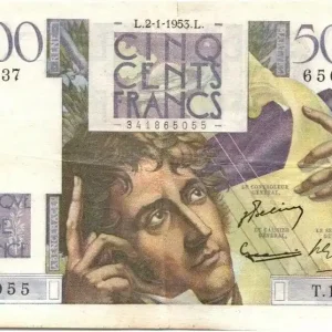 Billet France 500 Francs Chateaubriand - 02-01-1953 Série T.137 Petit Prix