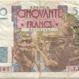 Billet France 50 Francs Le Verrier - 02-03-1950 Série Y.146 Remise