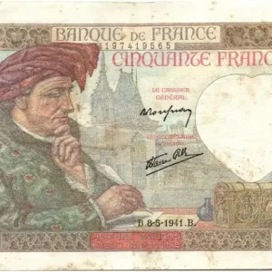 Populaire Billet France 50 Francs Jacques Coeur - 08-05-1941 Série W.79