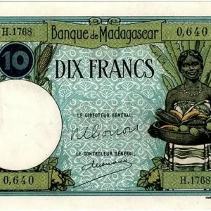 Billet Madagascar 10 Francs Type 1926- ND(1948-57) - Série H.1768 Usine Directe