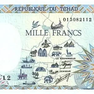 Billet Tchad 1000 Francs Carte BEAC incomplète - 1985 Must-Have