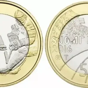 Finlande 5 Euro, Hockey sur glace - 2016 Offre Du Jour