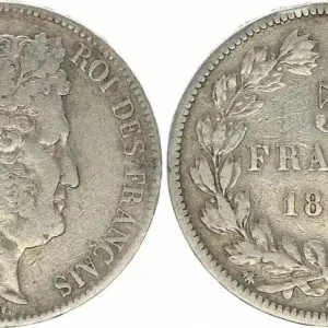 Commande En Gros France 5 Francs Louis-Philippe 1er - 1839 BB Strasbourg