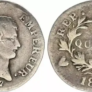 France Quart Franc Quart Franc, Napoleon I Empereur 1807 U Turin Promotion Saisonnière