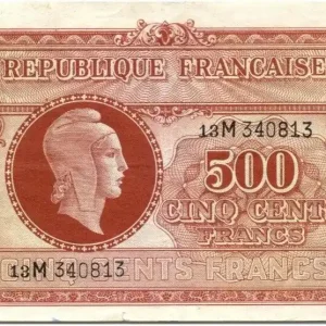 Billet France 500 Francs Marianne - 1945 Lettre M - Série 13 M 340813 Petit Prix