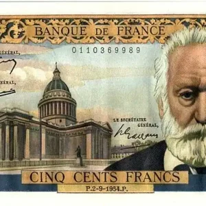 Gros Lot Billet France 500 Francs Victor Hugo - 1954 Série D.45 69989