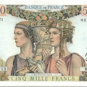 Affaire À Saisir Billet France 5000 Francs Terre et Mer - 16-08-1951 Série B.71
