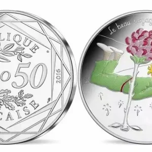 Authentique France - Monnaie de Paris 50 Euro Petit Prince - La Rose - 2016 colorisé