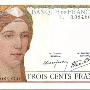 Gros Lot Billet France 300 Francs Cérès et Mercure - 06-10-1938 - L.0084800