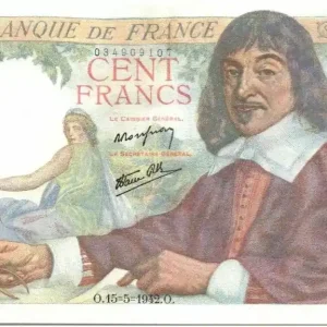 Billet France 100 Francs Descartes - 15-05-1942 Série W.14-09107 Prix Réduit