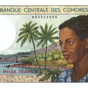 Promotion Billet Comores 1000 Francs Femme, île d'Anjouan - 1984