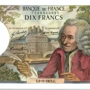 Billet France 10 Francs Voltaire - 08-11-1973 Série U.919 Offre Exclusive