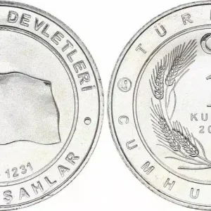 Nouvelle Collection Turquie 1 Kurush Drapeau - Dynastie Khwarazmian 1157-1231 - 2015