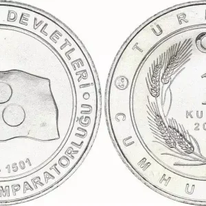 Soldes Turquie 1 Kurush Drapeau - Empire Timurid 1368-1501 - 2015