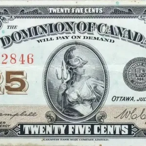 Meilleur Prix Billet Canada 25 Cent Britannia - 1923 - Série K
