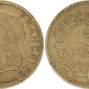 Prix Cassé France 5 Francs Lavrillier - 1945 C