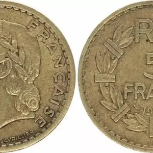 Livraison Gratuite France 5 Francs Lavrillier - 1946 C