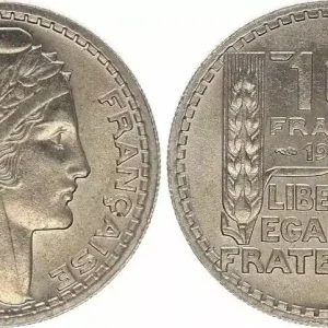 Authentique France 10 Francs Turin - 1946 rameaux courts